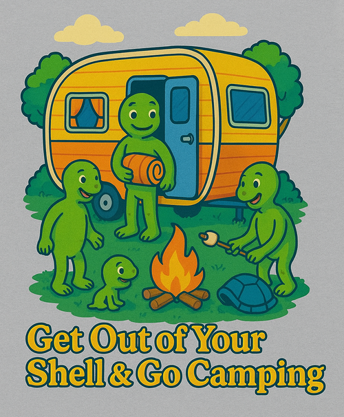 Camping Turtles Sticker